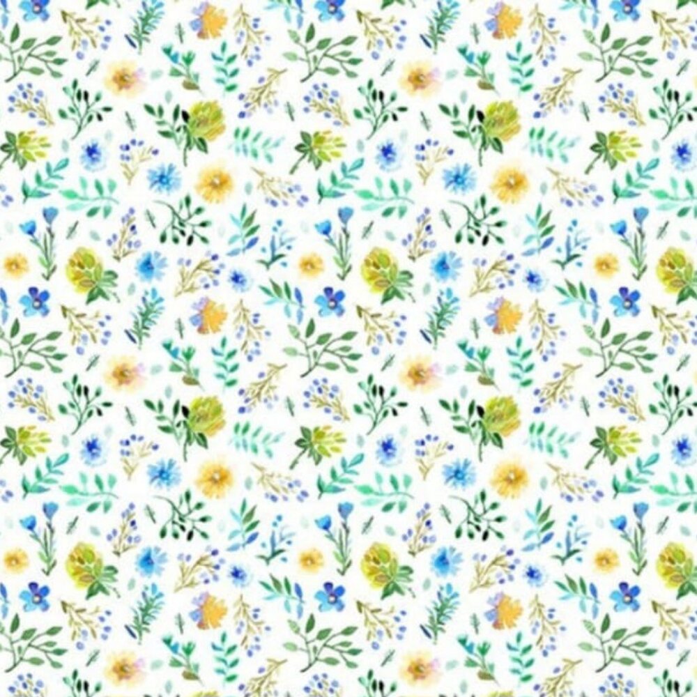 Watercolor Collection 100% Cotton Quilting Fabrics by the Yard - In The Beginnin